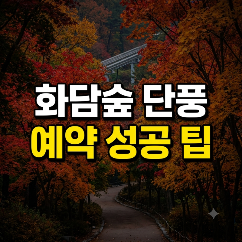 화담숲 가을 단풍 예약 성공 팁: 모노레일 탑승권·입장료·주차 정보 총정리