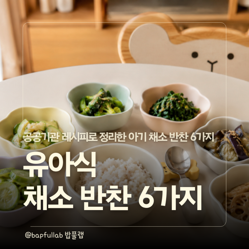 유아식 채소반찬 뭐 해줄까? 공공기관 레시피로 정리한 채소반찬 6가지
