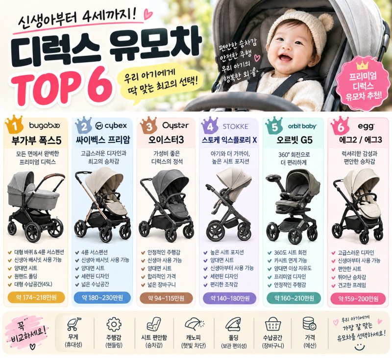 디럭스 유모차 한방 정리 부가부, 싸이벡스, 오이스터, 스토케, 에그