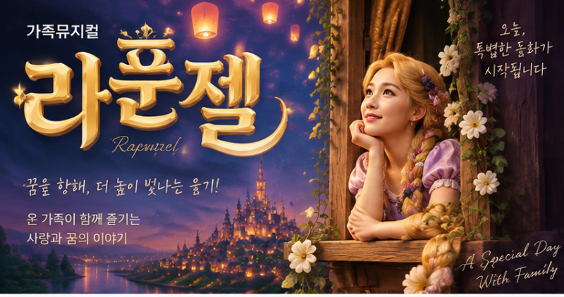 어린이뮤지컬 라푼젤 Ⅰ광주 D-6, 9월 13일 5·18기념문화센터