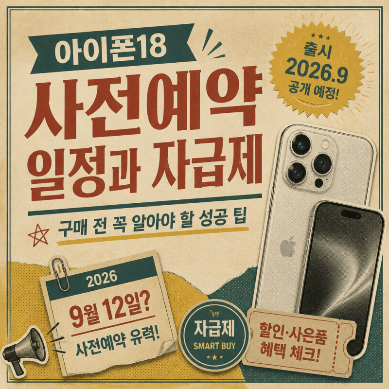 아이폰18 사전예약 일정과 자급제 구매 전 꼭 알아야 할 성공 팁