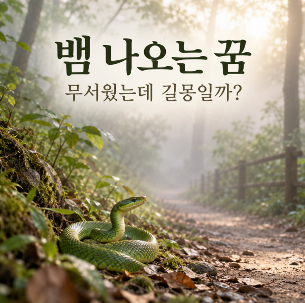 뱀 나오는 꿈, 무서웠는데 길몽일까? 상황별 의미 정리,뱀꿈,꿈해몽