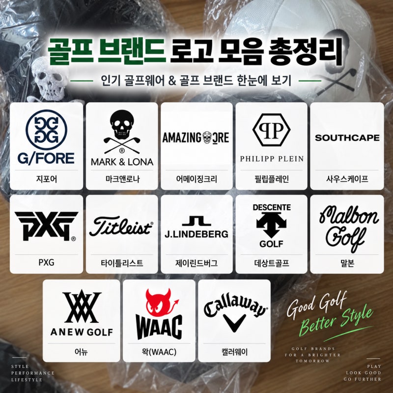 골프 브랜드 로고 모음 총정리! 2026 골프웨어 순위 계급도 & 헷갈리는 해골 비교