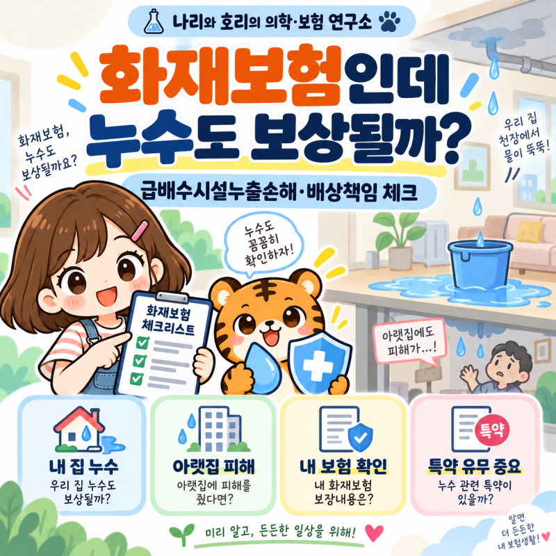 화재보험 누수도 보상될까?｜우리 집 누수·아랫집 피해 보상 기준