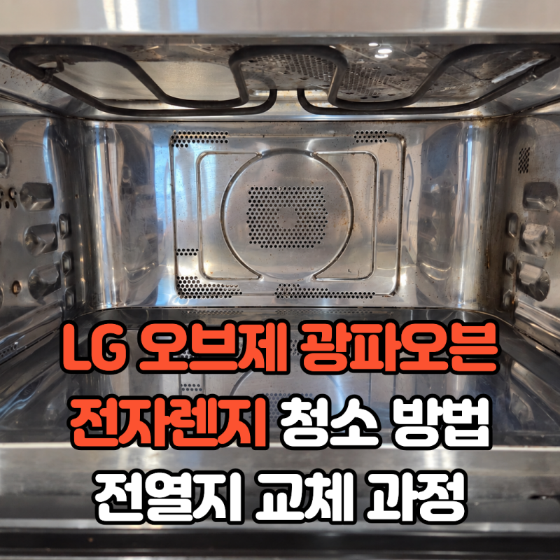 LG 오브제 광파오븐 전자레인지 청소 방법｜찌든 때 제거부터 전열지 교체까지