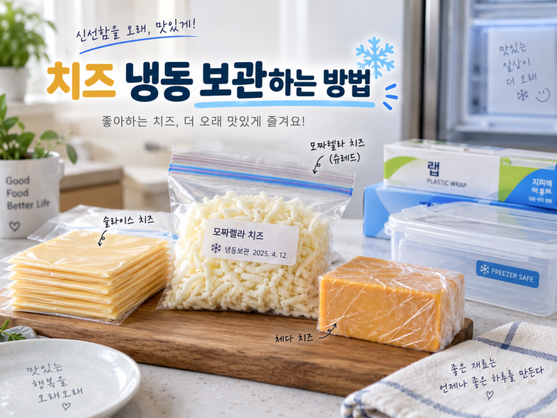 치즈 냉동 보관하는 방법