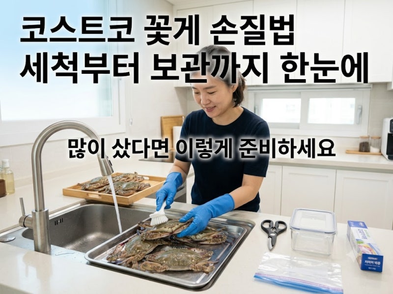 코스트코 꽃게 손질법·보관법｜냉장·냉동 보관 핵심 정리