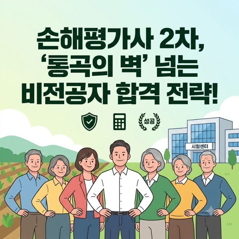 "1차 붙고 방심했다가 2차에서 피눈물?" 비전공자 손해평가사 2차 단기 합격 완벽 총정리
