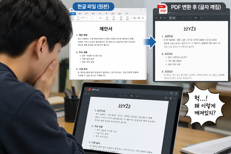 한글 파일 PDF 변환할 때 글자 깨짐 없이 깔끔하게 저장하는 방법