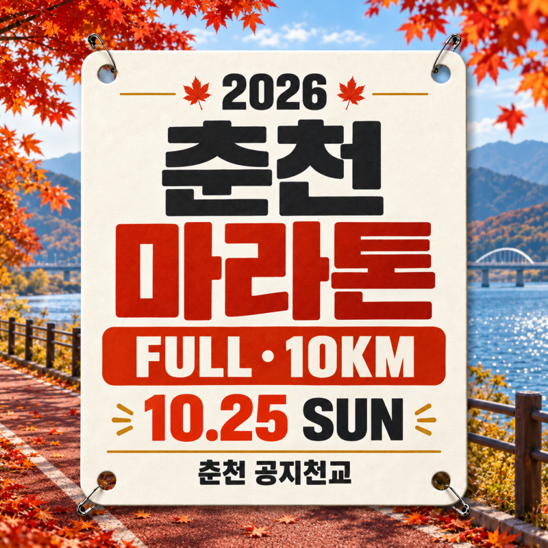 2026 춘천마라톤 접수 일정부터 코스·참가비·기념품까지 총정리