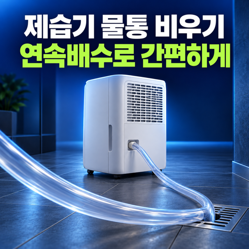 제습기 물통 자주 비우기 귀찮을 때｜연속배수 호스 규격·연결 전 확인할 것