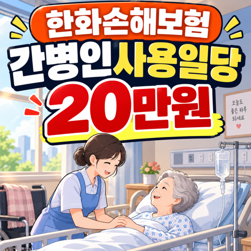 한화손해보험 간병인사용일당 20만원, 가족간병 청구서류
