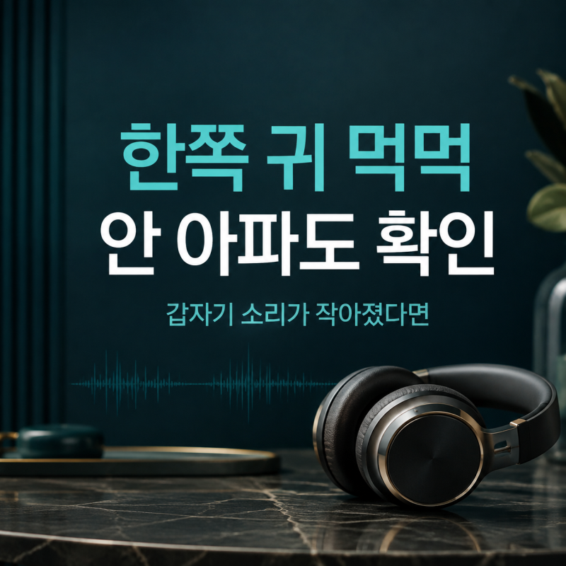 한쪽 귀 먹먹, 통증 없어도 갑자기 소리가 작아졌다면 진료를 서두르세요