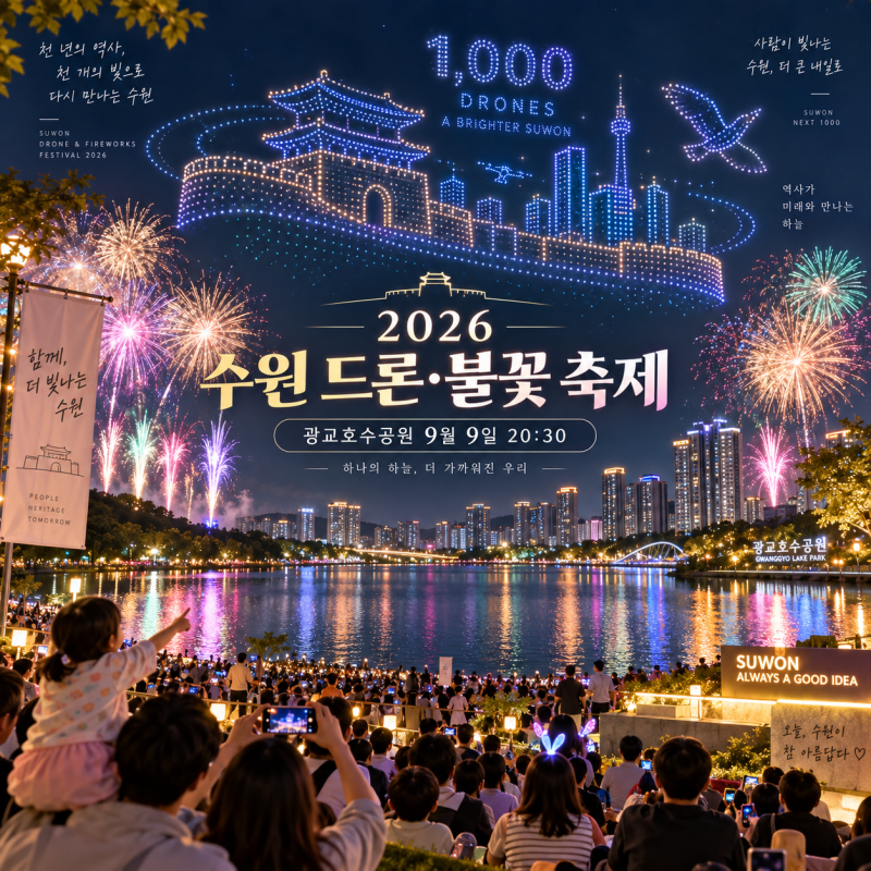2026 수원드론쇼 일정 시간 명당 주차장 총정리 광교호수공원 드론·불꽃 축제