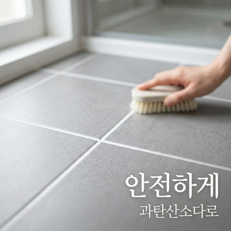욕실 줄눈 곰팡이 제거, 락스 없이 독한 냄새 없이 완벽하게 뿌리 뽑는 법