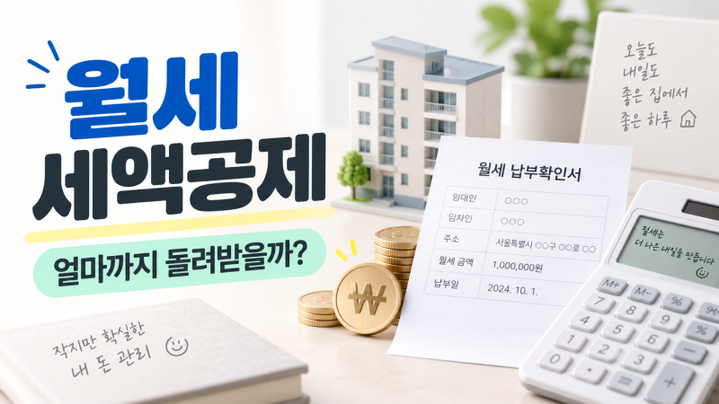 월세 세액공제 조건｜얼마까지 돌려받을 수 있을까? 연말정산 기준 정리