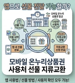 "앱으로 선물 전달 가능할까?" 모바일 온누리상품권 사용처 선물 지류교환