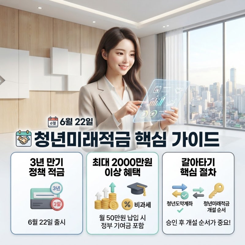 청년미래적금 청년도약계좌 갈아타기 방법, 3년 2000만원 만드는 조건 총정리