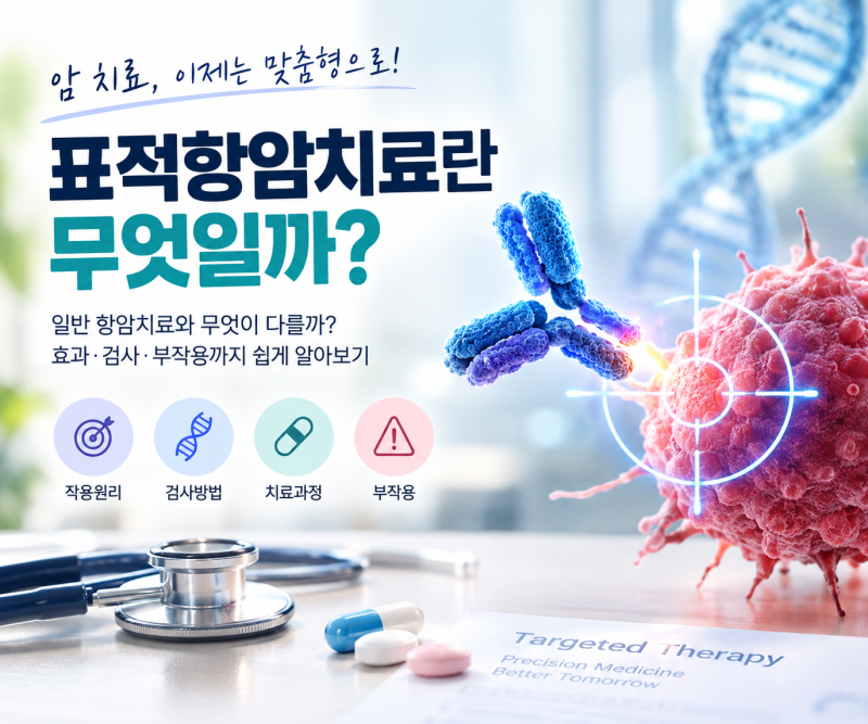 "표적항암치료란 무엇일까?일반 항암치료와 무엇이 다를까? 효과·검사·부작용까지 쉽게 알....