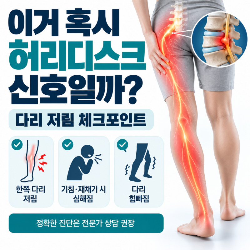 이거 혹시 허리디스크 신호일까? 다리 저림 체크포인트