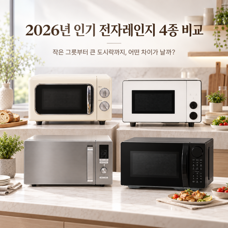 2026년 인기 전자레인지 4종 비교