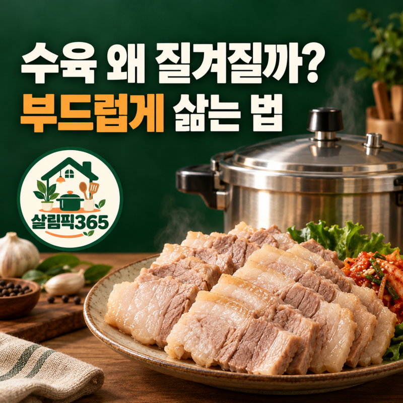 수육이 질겨지는 이유, 저압냄비로 부드럽게 삶는 법
