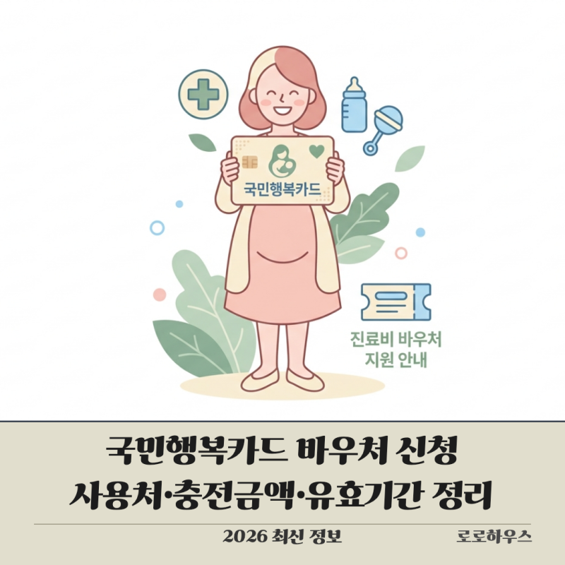 국민행복카드 바우처 신청 사용처·충전금액·유효기간 정리했어요
