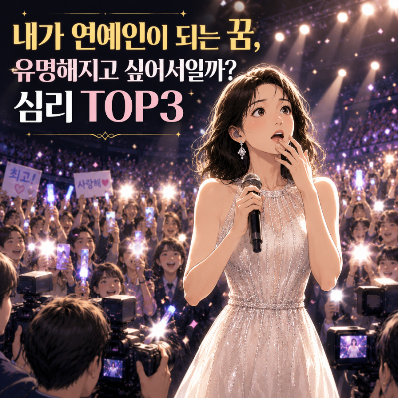 내가 연예인이 되는 꿈, 유명해지고 싶어서일까? 궁금한 심리 TOP3 (심리학이 알려준다!)
