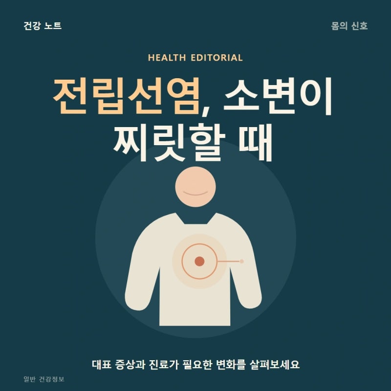 전립선염 증상 TOP4, 소변 볼 때 찌릿하면 그냥 넘기지 마세요
