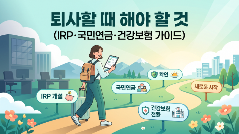 퇴사할 때 해야 할 것 총정리 : 퇴직금·실업급여·건강보험·연말정산 (놓치면 손해 보는 돈)