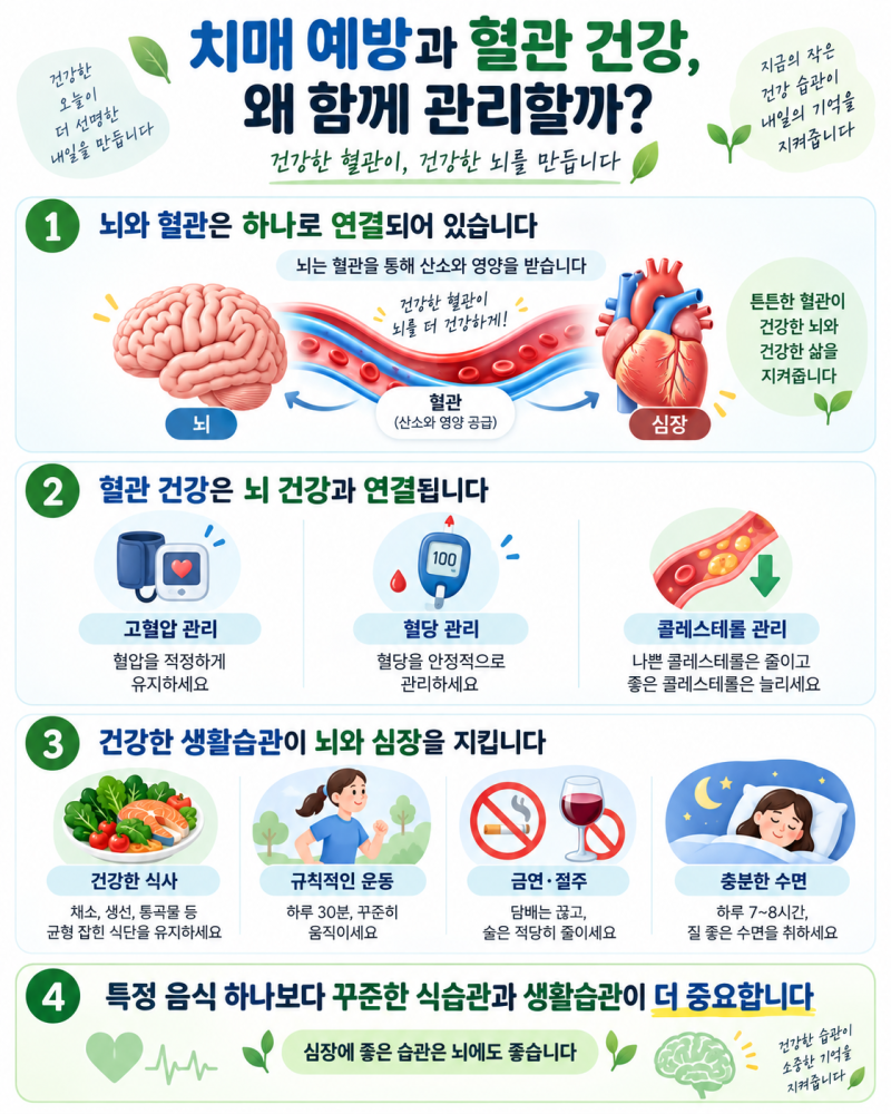 치매 예방 식단 총정리｜매일 먹을 음식과 줄여야 할 음식
