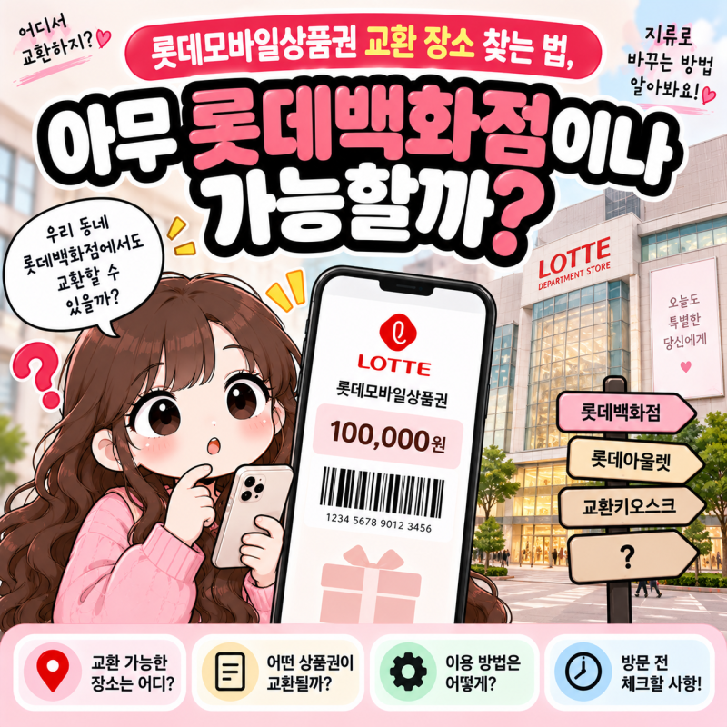 롯데모바일상품권 교환 장소 찾는 법, 아무 롯데백화점이나 가능할까?