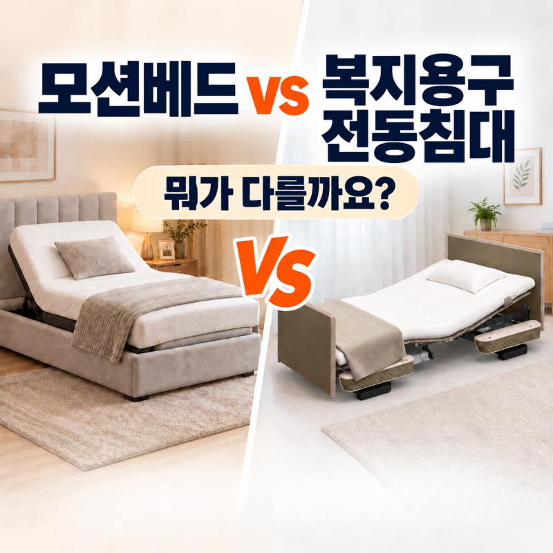 모션베드와 복지용구 전동침대, 뭐가 다를까요?