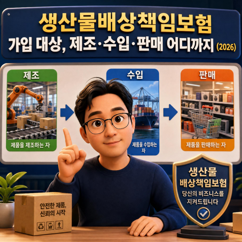 생산물배상책임보험 가입 대상, 제조·수입·판매 어디까지 (2026)