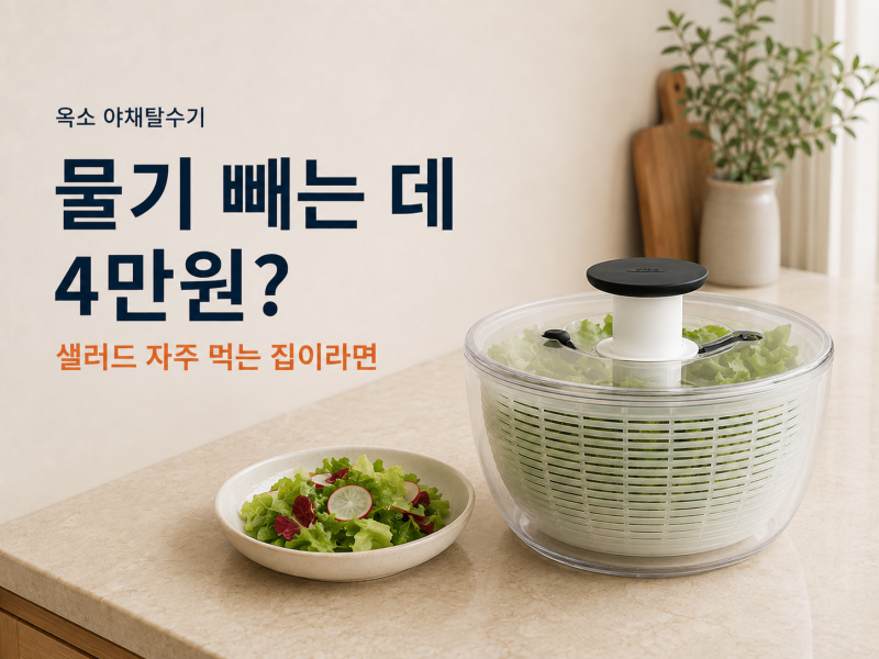 옥소 야채탈수기, 물기 빼는 데 4만원? 샐러드 자주 먹는 집이라면