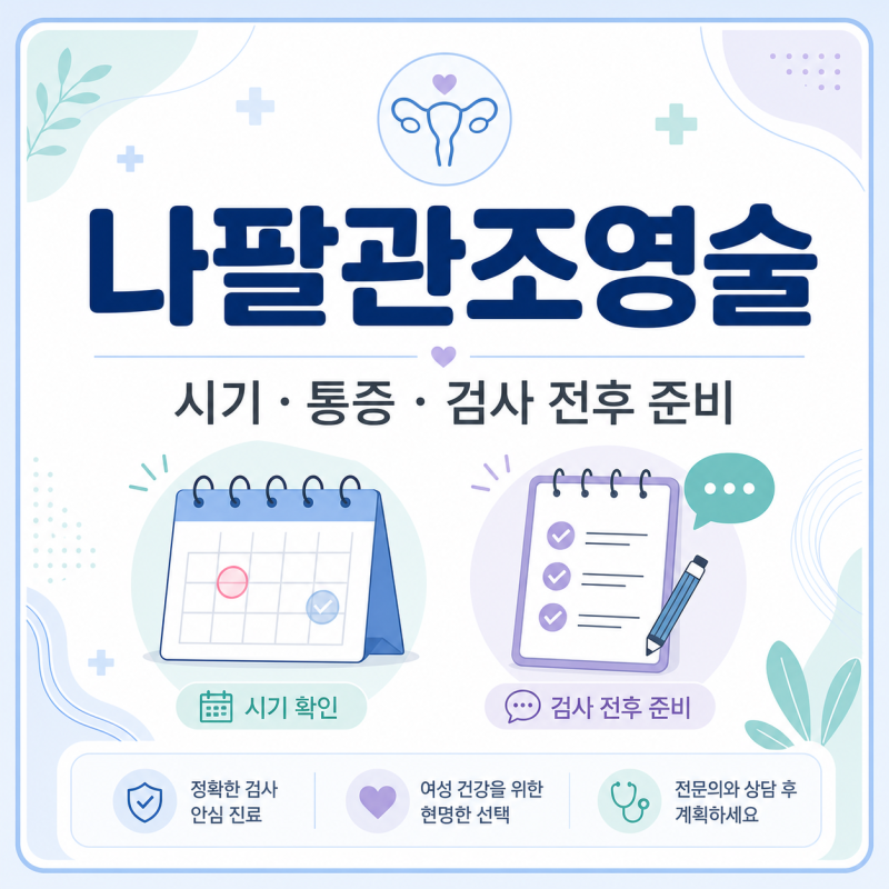 나팔관조영술 시기와 통증, 비용부터 검사 후 주의사항까지