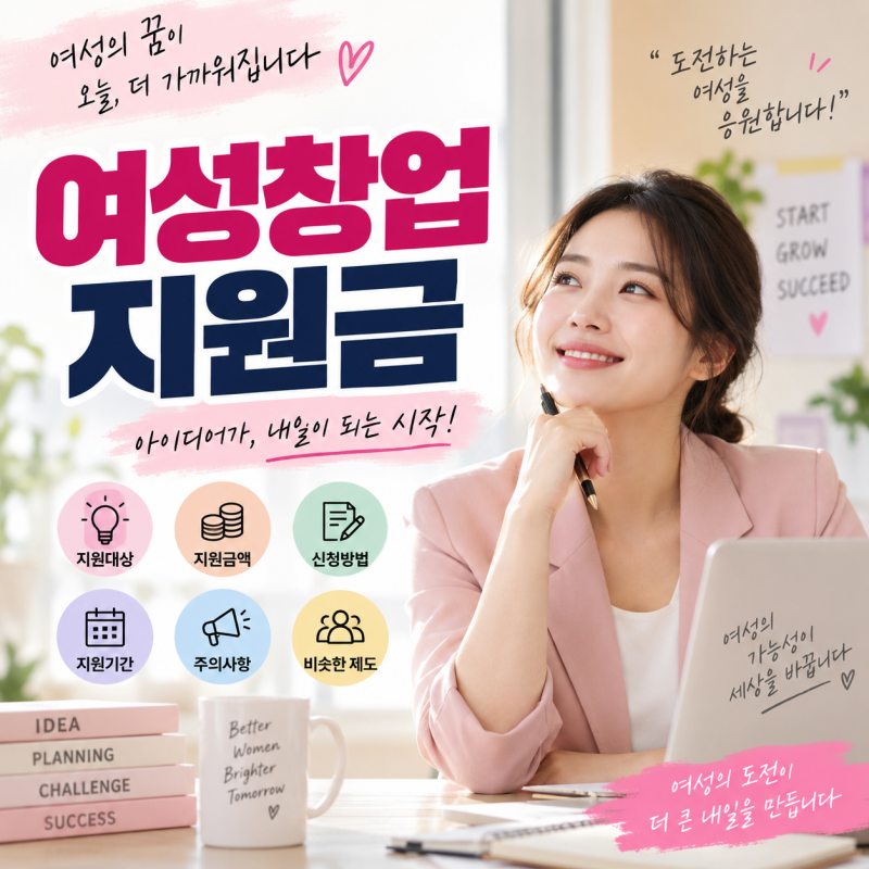 여성창업지원금, 2천만원? 8천만원? 왜 금액이 다를까