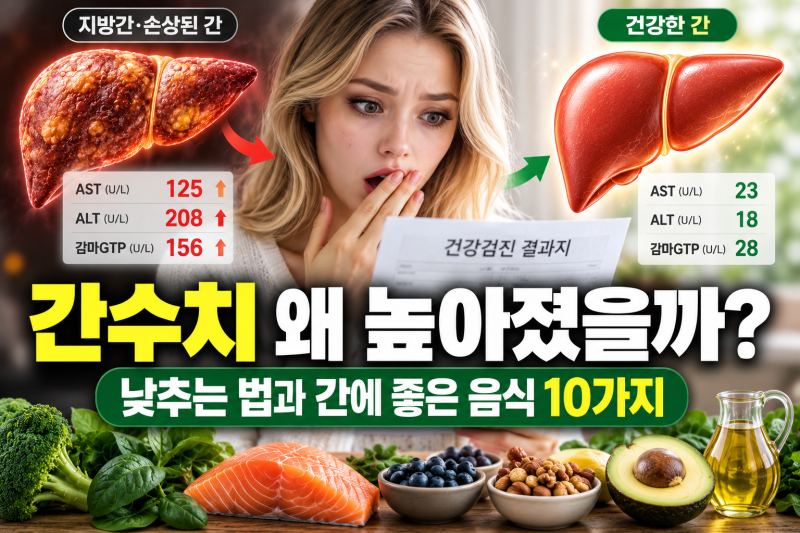 간수치 높으면 왜 그럴까 정상범위와 낮추는 법 간에 좋은 음식 10가지