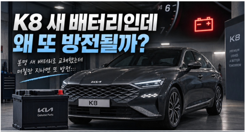 K8 새 배터리로 교체했는데 방전이 반복되는 이유