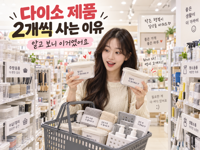 다이소 제품 2개씩 사는 이유, 알고 보니 이거였어요