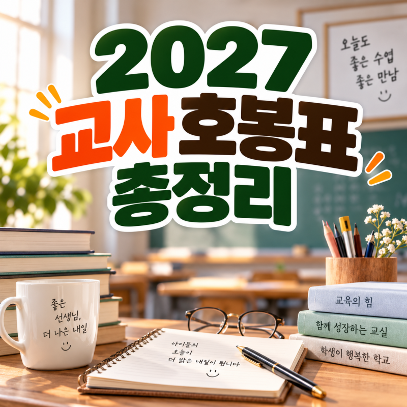 2027 교사 호봉표｜연봉·월급·봉급·수당