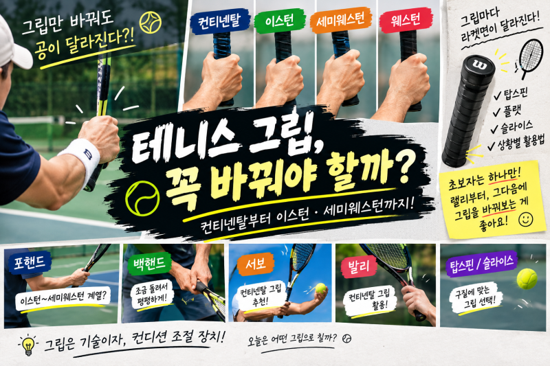 테니스 그립, 꼭 상황마다 바꿔야 할까?