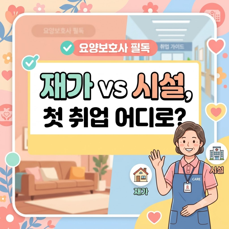 "첫 출근하고 하루 만에 도망친 이유?" 재가요양 vs 시설요양보호사 근무환경 완벽 비교