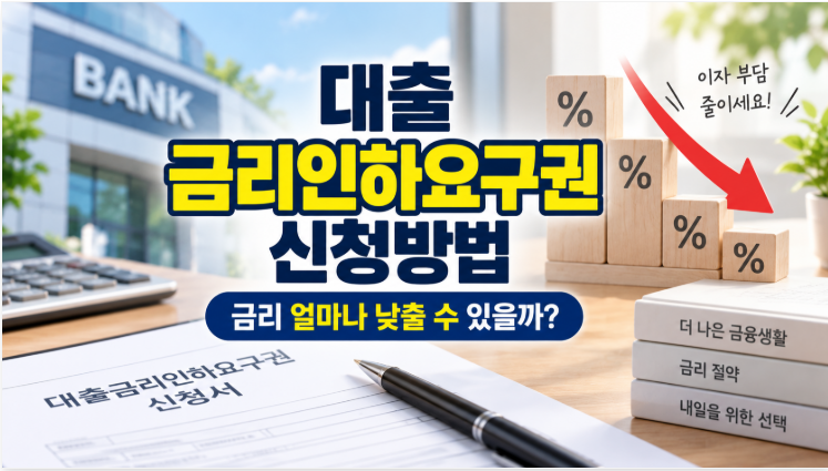 대출 금리인하요구권 신청방법 | 조건·신청절차·금리 얼마나 낮아질까