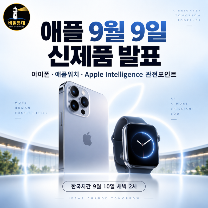 애플 9월 9일 신제품 발표! 아이폰18 Pro·첫 폴더블 아이폰 공개될까?