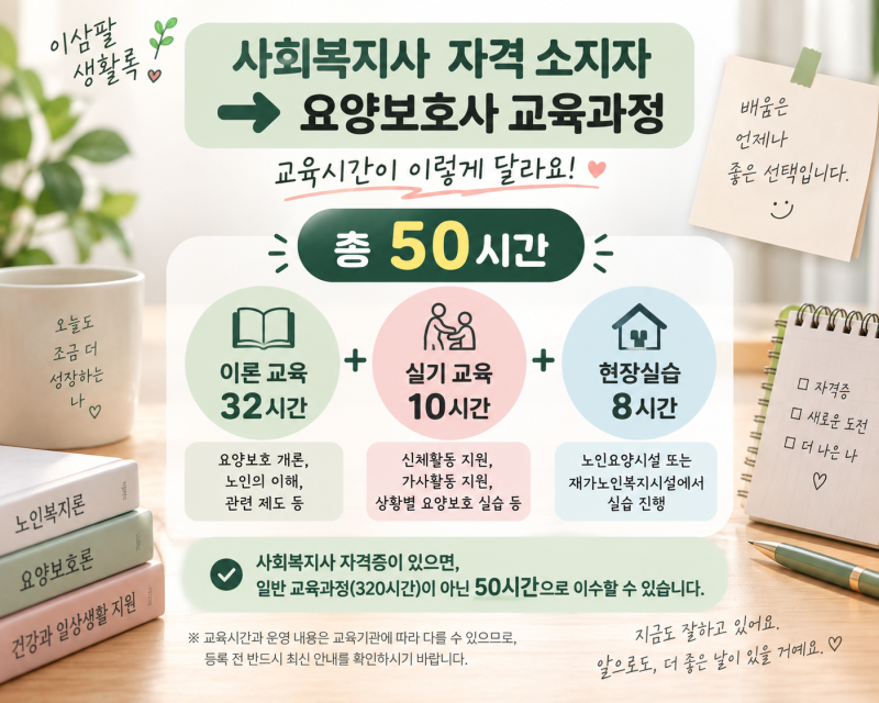 사회복지사 2급 취득 후 다음 자격증｜요양보호사를 알아본 이유(5편)