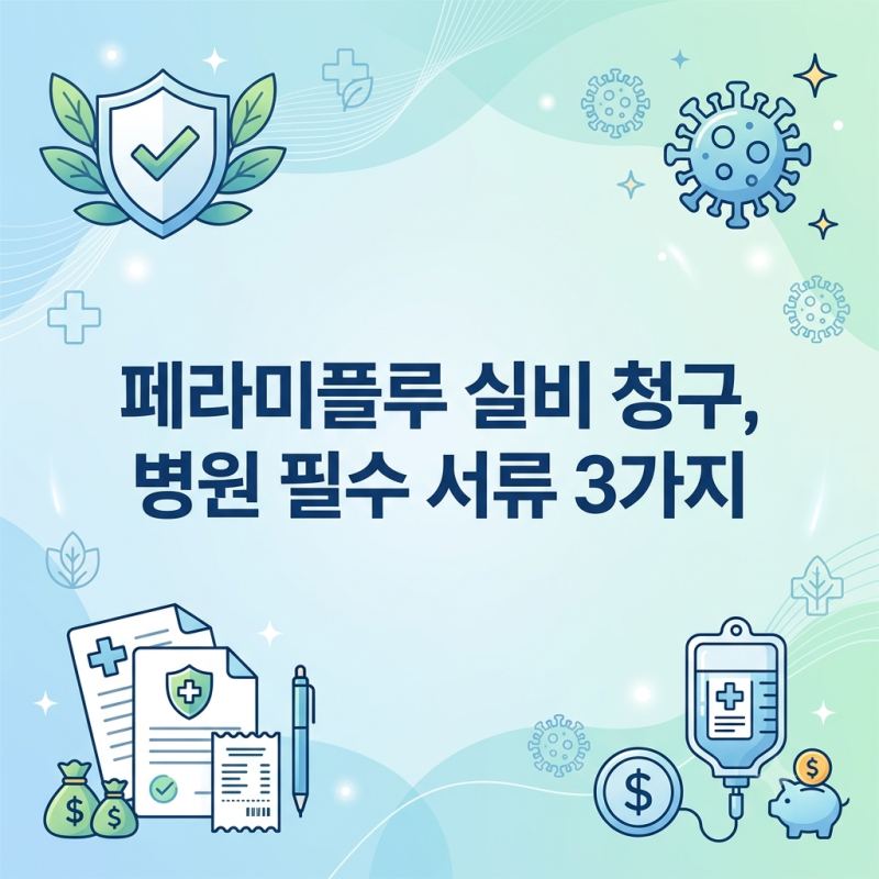 "독감 수액 10만 원 긁었는데 실비 될까?" 페라미플루 보상 조건과 필수 서류 완벽 안내