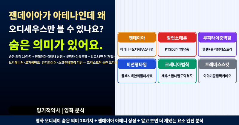 젠데이아가 아테나인데 왜 오디세우스만 볼 수 있을까요?...놀란이 숨겨놓은 의미가 있어요