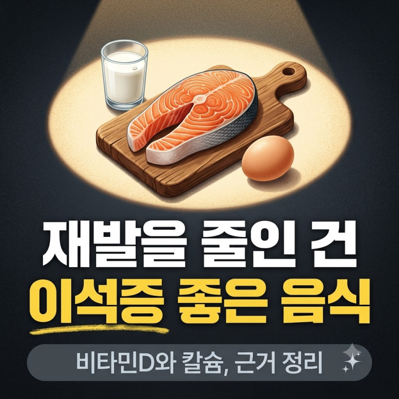 이석증에 좋은 음식, 비타민D 칼슘 조합과 피해야 할 3가지