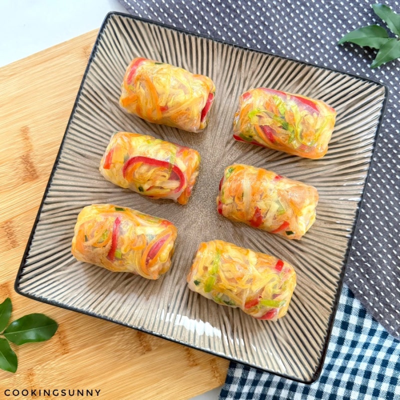 쫄깃쫄깃 고소해서 정말 맛있고 살 쏙 빠지는 참치 양배추 라이스페이퍼롤 만들기 다이어트....